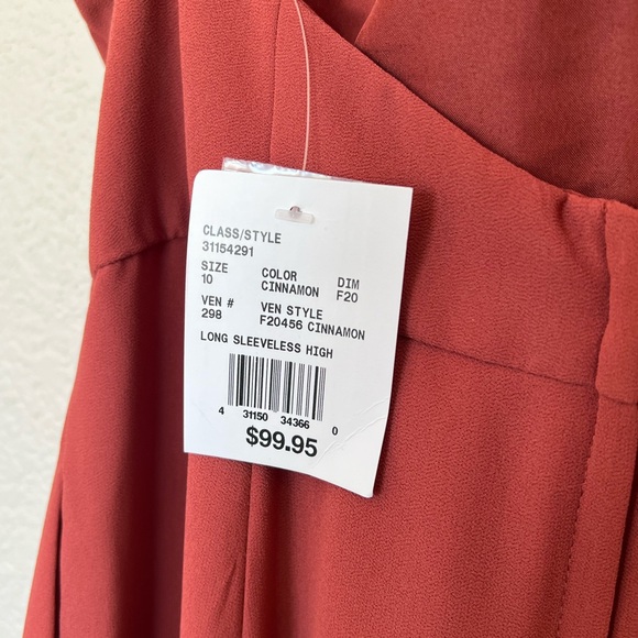 David’s Bridal | Cinnamon Chiffon High-Neck A-Line Dress - Picture 11 of 11